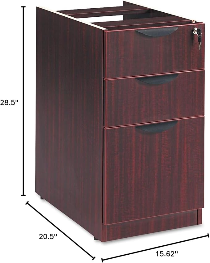 Alera VA532822MY Valencia Box/Box/File Full Pedestal 15 5/8w X 20 1/2d X 28 1/2h Mahogany