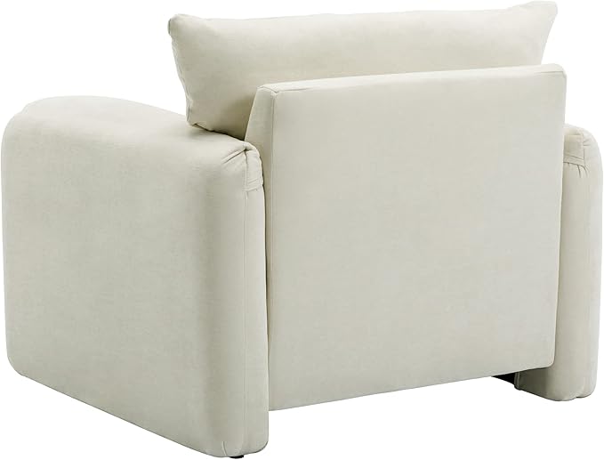 Modern Style Chenille Oversized Armchair Accent Chair Single Sofa Lounge Chair 38.6'' W for Living Room BedroomMatcha Green (Cream@Chenille-1)