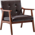 Convenience Concepts Take a Seat Natalie Accent Chair Espresso Faux Leather/Espresso