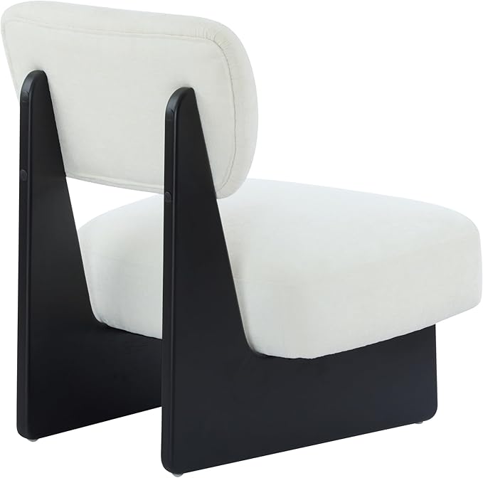 Accent Chairs Set of 2 Mid-Century Modern Chair with Polyester Upholstery Wood Base with Walnut Finish Minimalist and Stylish Accent Seating for Living Room Bedroom Balcony Black