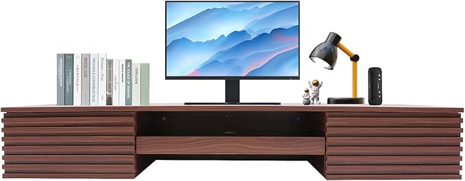 Wall Mount Office DeskWall Organizer w/2 Pull Out Drawer&amp1 Pull-Out Keyboard Tray for Home Office Entrance Dormitory
