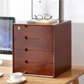 Desktop File Cabinet Solid Wood Storage Box With Lock Desktop Organizer Storage Box Rustic Dresser Desk Drawers Organizer And Accessories Locking Filing Cabinet (C 4 Drawer)