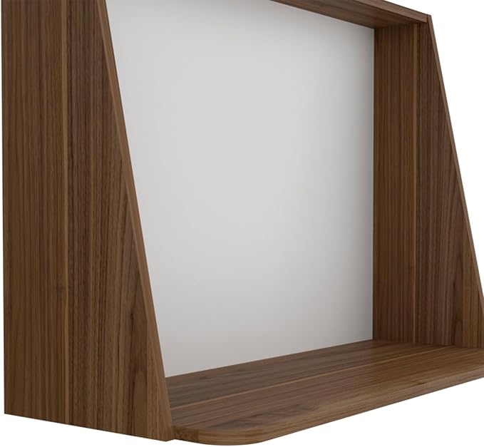 Wall Desk Computer Desk Mounted Space-Saving with Desktop Shelf and Blackboard Backboard for Home Office Study Room or Small Spaces Functional Floating Workstation