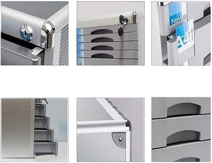 File Cabinet Drawer Organizer Lock Door Design Pull Out Upper Drawer Bookshelf Desktop Cabinet 300 * 360 * 305mm