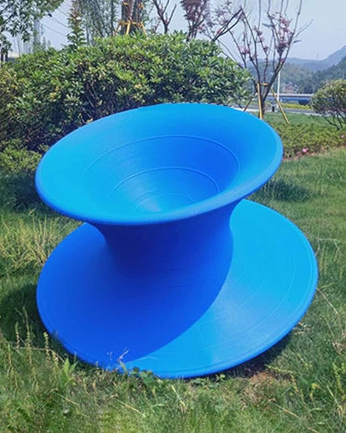 ZIMGOD 360 Swivel Gyro Recliner Rotating Gyro Spun Chair for Sense Training Bedroom Living Room Camping Backyard Relaxing Chaise 11 Colors (Color : Blue)