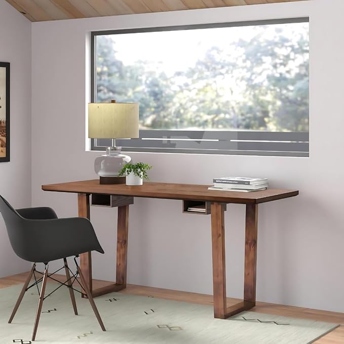 Aiden Oak Finish Wood Writing Computer Desk Modern Style Simple Sleek Table for Home Office