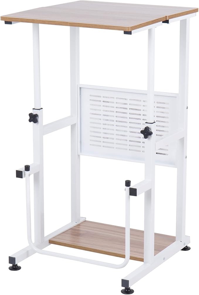 SDADI Adjustable-Height Standing Desk 2-Mode Modern Standing and Sitting Desk Light Grain