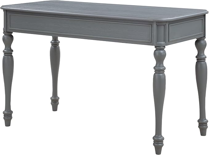 OSP Home Furnishings Country Meadows 48 Inch Writing Desk with Drawer Plantation Grey