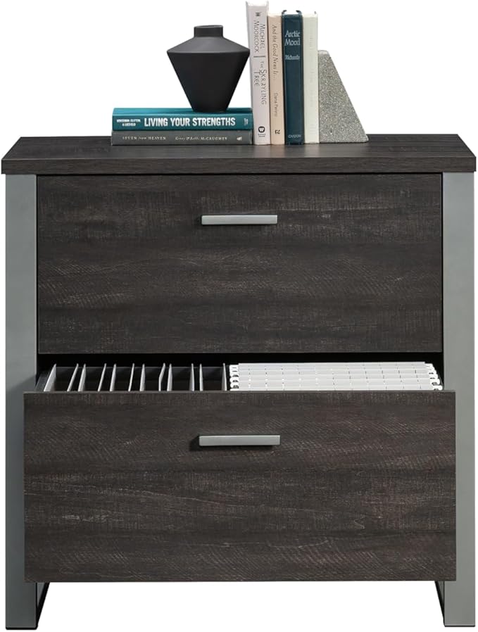 Modern 2 Drawer Small File Cabinet with Lock Under Desk Locking Drawers Storage Cabinet Organizer for Home Office FilingDarkbrown
