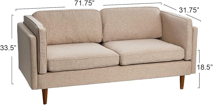 Creative Co-Op Atley High Sided Sofas Wheat