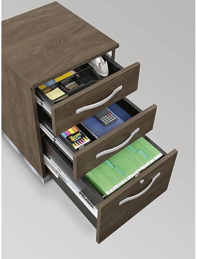 NBF Office File Cabinet with Locking Drawers Modern Wood Storage