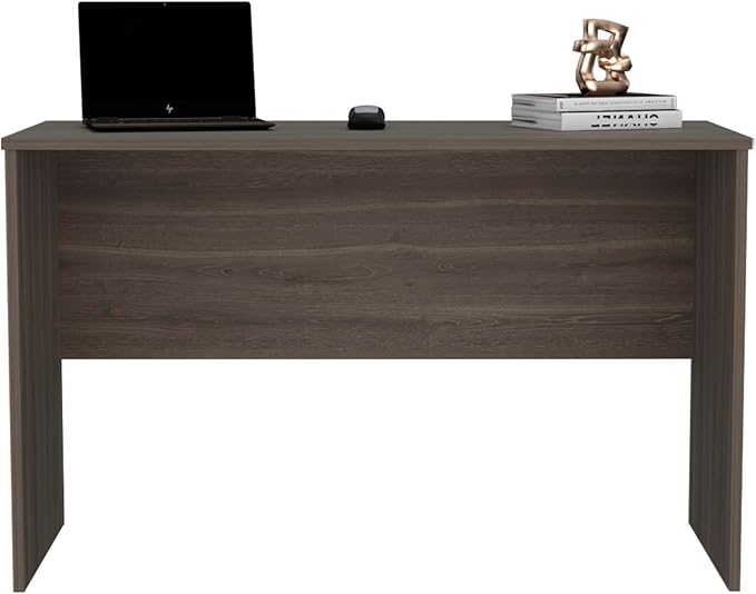 47 Wide Study Desk Gray Walnut Modern Simple Computer Laptop Table Dining Table for Bedroom Living Room Home and Office Kitchen Walnut
