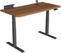 Vari ComfortEdge 60x30 Inch Adjustable Electric Standing Desk with TechTrack – Sit Stand VariDesk with Memory Presets Included Phone Stand &amp Shelf 200 LB Capacity Tool-Free Assembly (Walnut)