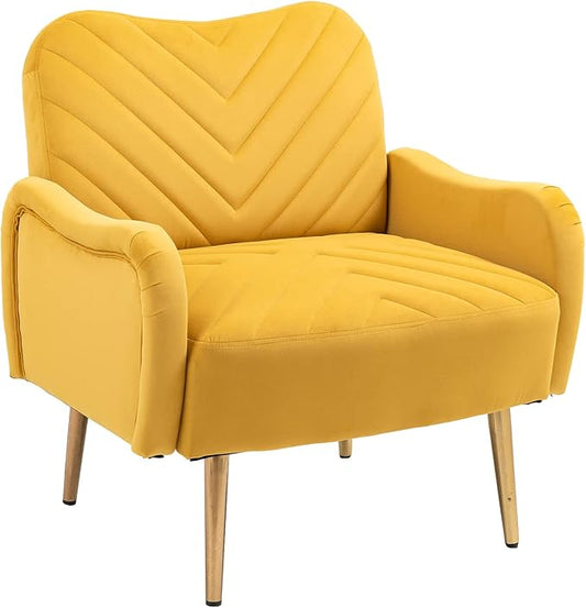 Velvet Chair Accent Chair/Living Room lesiure Chair with Metal feet