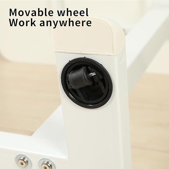 Height-Adjustable Mobile Standing Desk 30 Rolling Laptop Table with Gas Spring Riser &amp Wheels Ideal for Offices Home Medical or School Use Circular Table Leg Design for Smooth Rolling