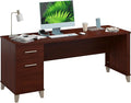 Bush Furniture 72-inch Home Office Desk with Drawers Large Computer Table for Personal Workspace Somerset Collection Hansen Cherry