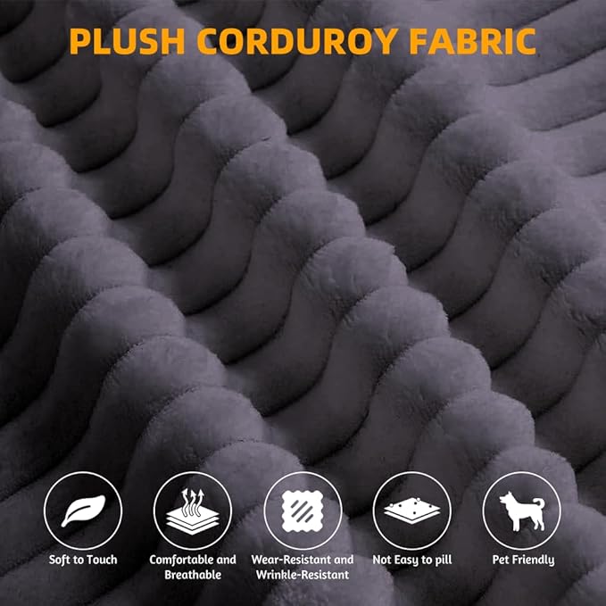 2 in 1 Convertible Compressed Sofa Bed 51.2'' Modern Boneless Loveseat Sleeper in a Box Floor Mattress Futon Couch No Assembly Needed Space Saving Dark Grey 2 Pillows &amp Blanket Full for Ho