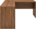 Modway EEI-5703-WAL Venture L-Shaped Wood Office Desk Walnut