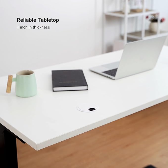 Progressive Desk Stand Up Electric Standing Desk Compact Home Office Table Black Frame and Roasted Walnut MDF Tabletop Prime Ryzer 42 x 24
