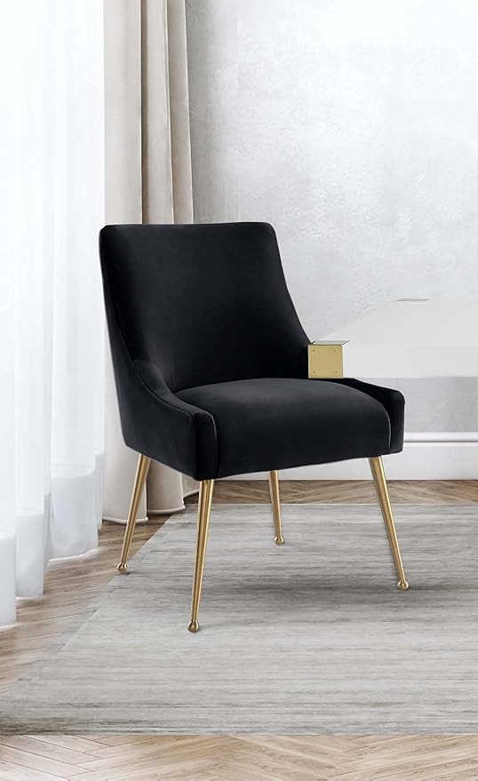 Tov Furniture Beatrix Velvet Dining Side Chair (Black)