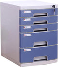 File Cabinet Desktop 5 Drawer File Cabinet with Locking File Organiser Data Cabinet (Color : Grey Size : 11.61x15.51x16.92inch)