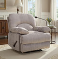 Oversized Recliner Chairs with Phone Holder Large Recliner Soft Fabric Overstuffed Big Man Recliner for Heavy Duty Adults for Living Room Bedroom Nursery RV Brown