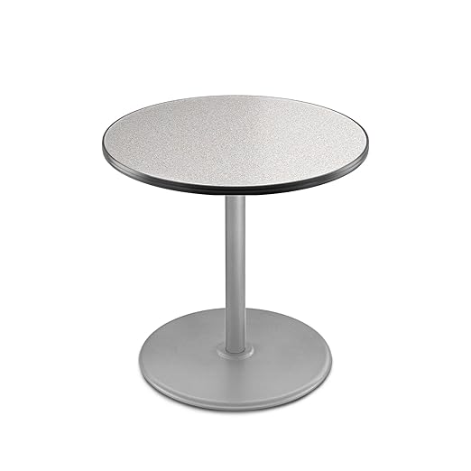 OEF Furnishings OEFCTG13636RCGY Premium Commercial-Grade Restaurant and Breakroom Cafe Table (Round 36 in Diameter 36 in Counter Height Round-Base Gray Frame Gray Nebula Laminate)