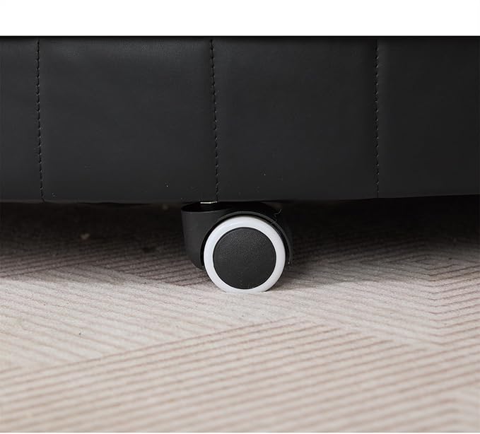 Polibi 52.75 Round Swivel Barrel Chair with Phone Holder and 360°Rotating Pulley Polyester Upholstered Chaise Lounge Oversize Single Sofa Chair for Living Room Bedroom Beige