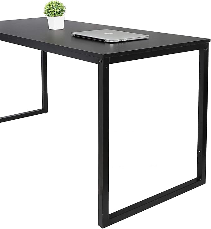 ZenStyle Computer Desk 47 Modern Sturdy Office Desk Computer Table PC Laptop Study Writing Desk for Home Office Black