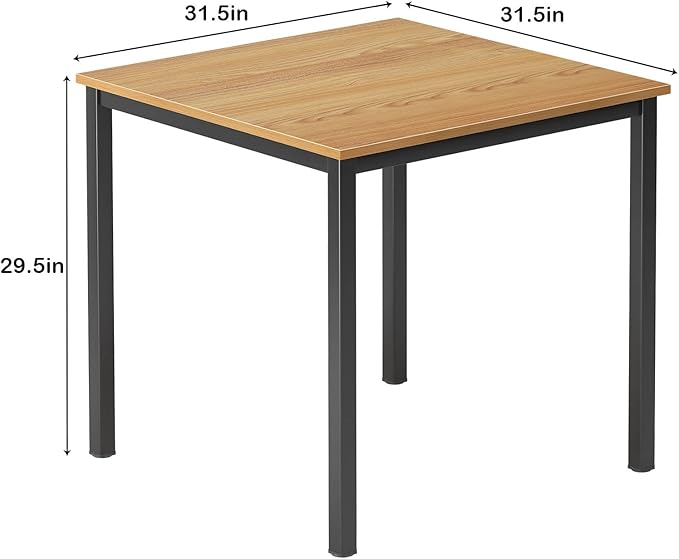 DlandHome Small Computer Desk for Home Office Table Writing Table for Small Spaces Study Table Laptop Desk 31.5x31.5 Inch