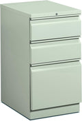 HON 33720RQ 19-7/8-Inch Efficiencies Mobile Pedestal File with 1 File and 2 Box Drawers Light Gray