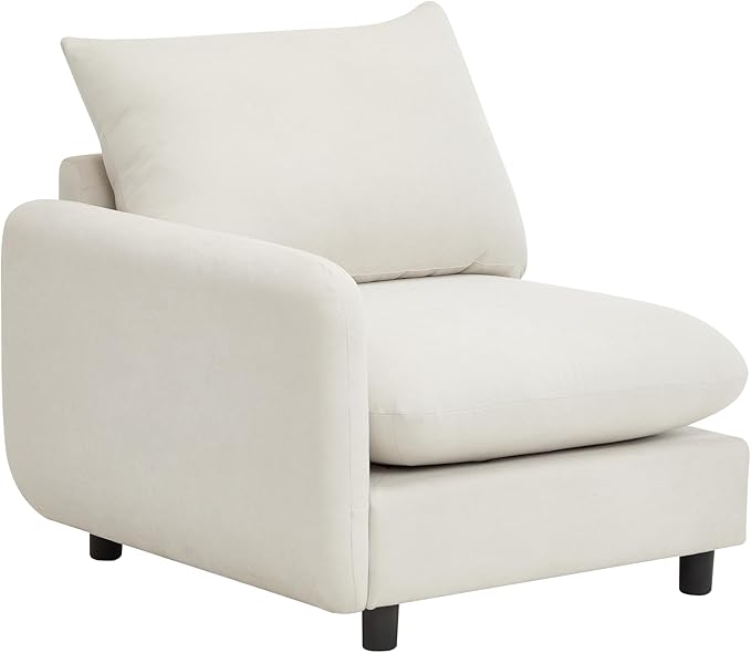 Christopher Knight Home Bricez 69 Loveseat Upholstered Sofa Modular Couch Oversized Loveseat Spacious Seating Sofa Couch Comfort Sectional Corner Wooden Chair for Living Room Home Office White