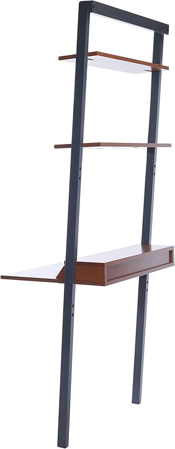 Safavieh Home Collection Pamella Honey Brown and Charcoal 2-Shelf Leaning Desk