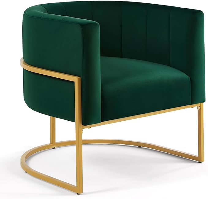 Velvet Lazy Chair Accent Reading Chair Cozy Lounge Chair with Armrest Leisure Mid-Century Modern Chair Armchair for Living Room Bedroom Dorm Jade