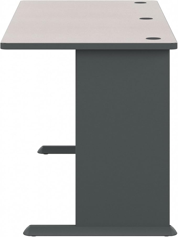 Bush Business Furniture Series A 72W Desk in Slate and White Spectrum