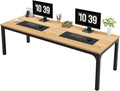 LITTLE TREE 78.7 Inches Extra Long Two Person Office DeskDouble Workstation for Home Office