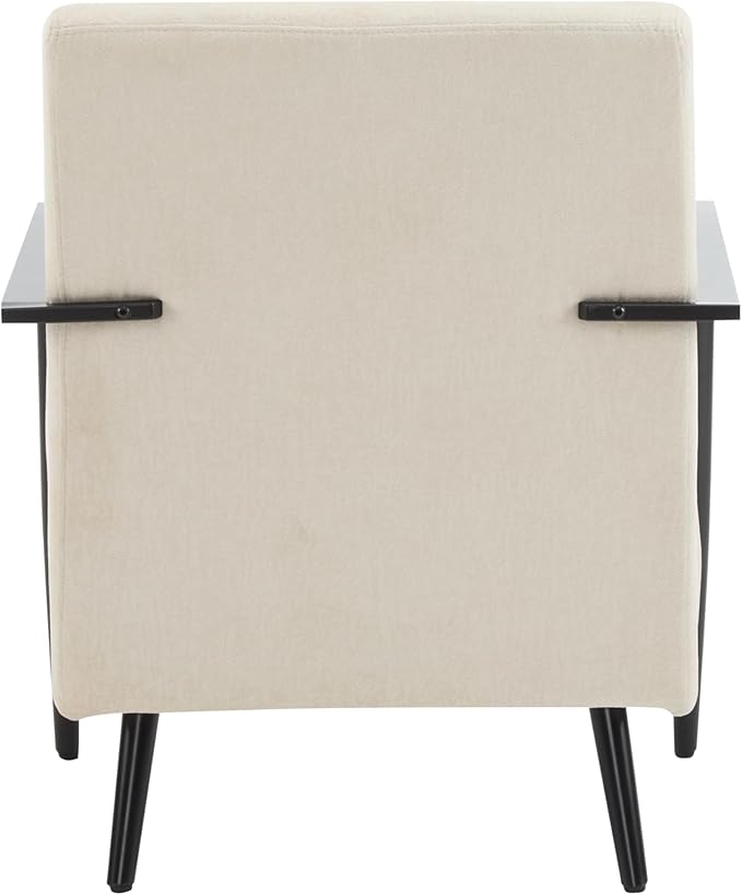 26.38 Modern Beige Lounge Chair with Polyester Upholstery and Sturdy Metal e Ideal for Living Room Bedroom or Office
