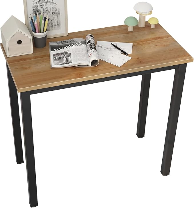 soges 31.5 inches Small Desk Writing Study Worksation for Home Office Computer DeskTeak YL-AC3-80TB