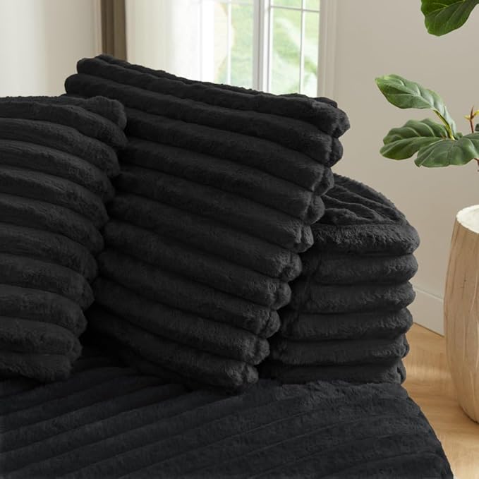 121 inch Curved Modular Sectional Sofa Couch Oversized 2 Pieces Floor Foam Boneless Couches for Living Room Deep Seat Cloud Couch with Right Facing Chaise w/Throw PillowsNo Assembly Required
