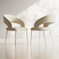 Sofa Chair Set of 2 Modern Desk Chairs Kitchen Dining Chair with Metal Legs for Home Office Bedroom &amp Living Room