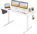 Tangkula 63 Inch Height Adjustable Electric Standing Desk Extra Large Sit Stand Desk with 3 Memory Height Settings Anti-Collision System 2 Hanging Hooks &amp Wire Holes Rising Desk for Home Offic