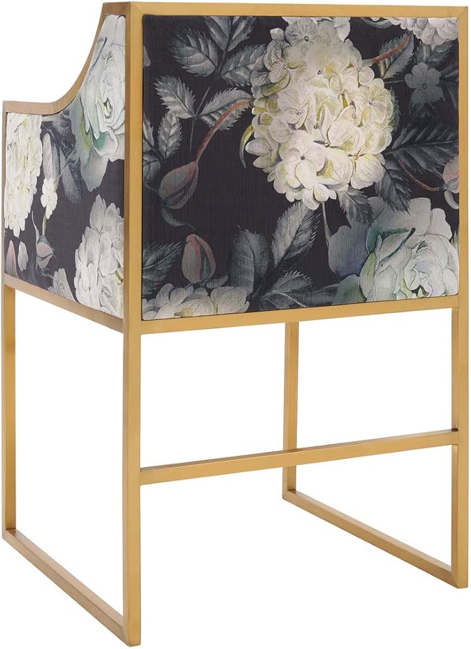 TOV Furniture Atara Floral Velvet Gold Chair