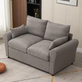 Panana Loveseat Sofa 2 Seater and 3 Seater Modern Couch Fabric Couch with Under Storage Seat CushionTrack Armrest Comfy Couches for Small Spaces Living Room (Light Gray Linen Fabric 2 Seater)