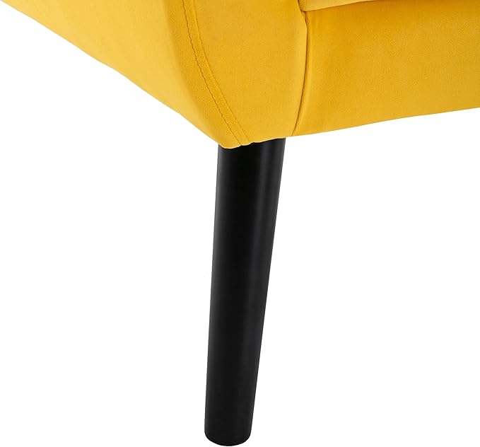Modern Soft Velvet Material Ergonomics Accent Chair Living Room Chair Bedroom Chair Home Chair with Black Legs for Indoor Home