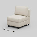 Belffin Modular Sofa Armless Middle Seat Module for Velvet Modular Sectoinal CouchGrey
