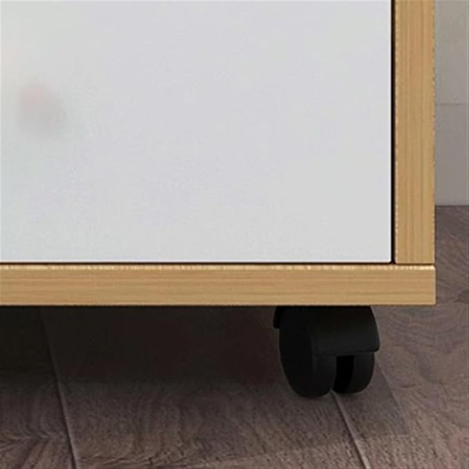 Office File Cabinet Removable Wooden Base Cabinet with a Drawer One Storage Cabinet Storage File Cabinet with Lock (Color : White)