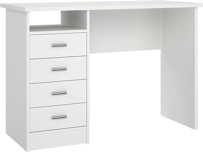 Tvilum Warner Desk with 4 Drawers White