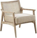 Pemberly Row Accent Chair 30 Polyester Upholstery and Solid Wood Frame Wheat and Light Brown Finish Mid-Century Style Seat for Living Room or Home Office