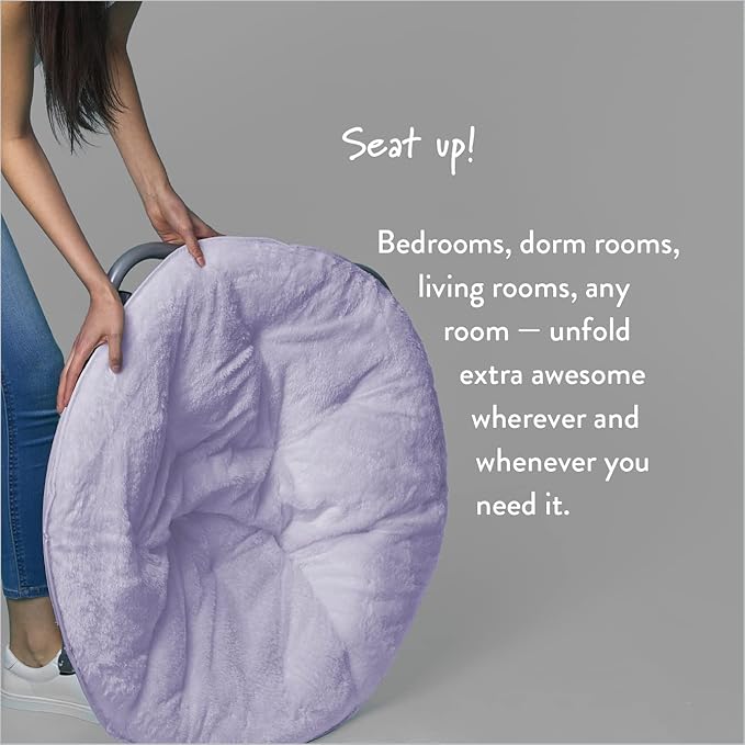 Urban Lifestyle Faux Fur Saucer Chair Lavender