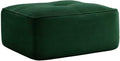 Modern Boneless Couches for Living Room Corduroy Cloud Couch Sectional with Deep Seat Green Modular Sectional Sofa Couch for Living Room Sofas para Sala (Green Ottoman)